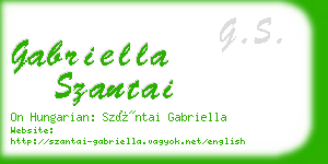 gabriella szantai business card